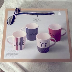 Royal Doulton Ellen Degeneres mugs. Set of 4. Brand new.
